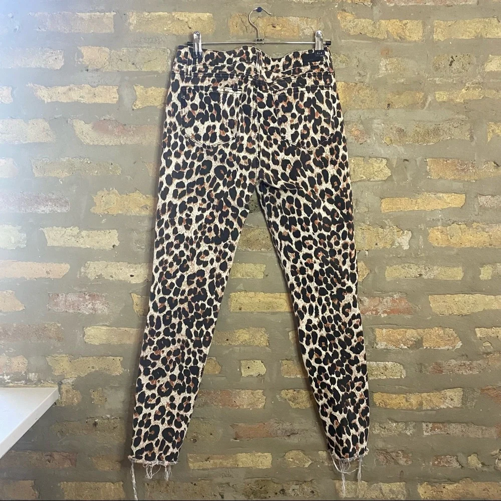 PAIGE ~ Leopard Print Verdugo Ankle Jeans - Picture 7 of 11